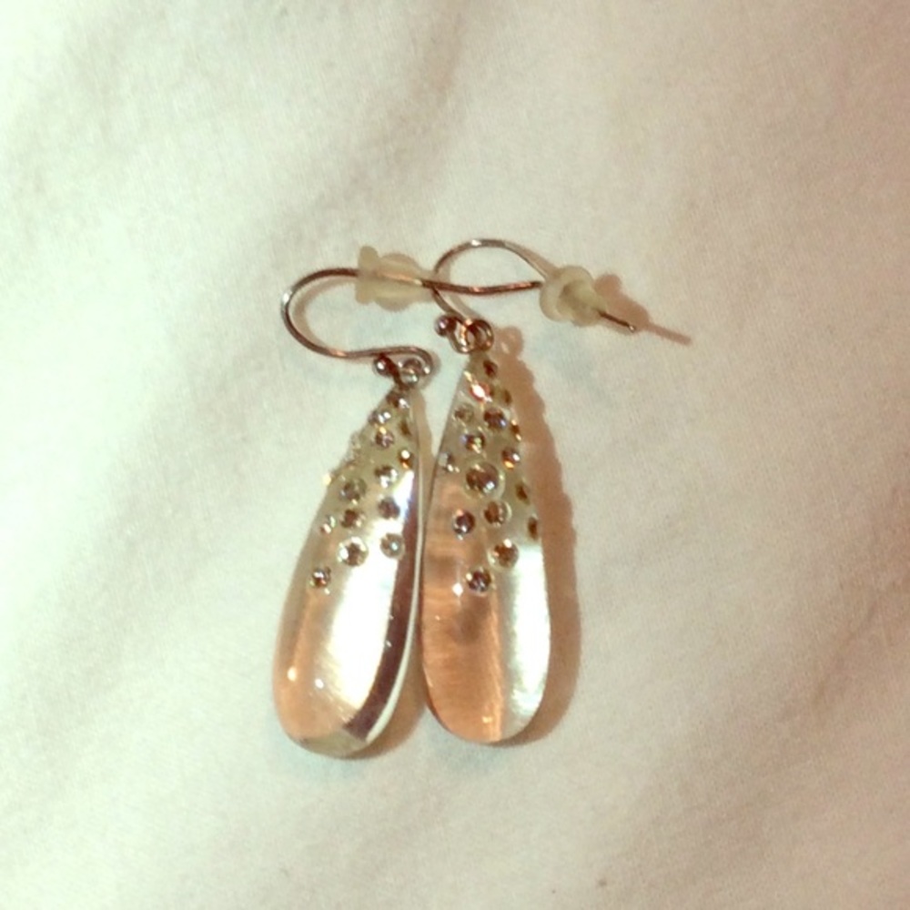 Teardrop rhinestone earrings